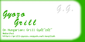 gyozo grill business card